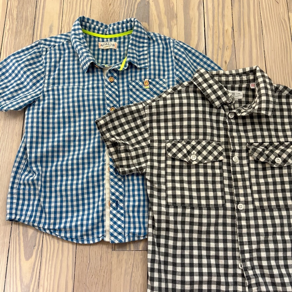 Set of 2 Toddler Boy Checked Shirts